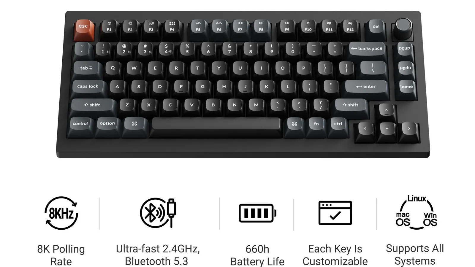 Keychron V1 Ultra 8K wireless mechanical keyboard