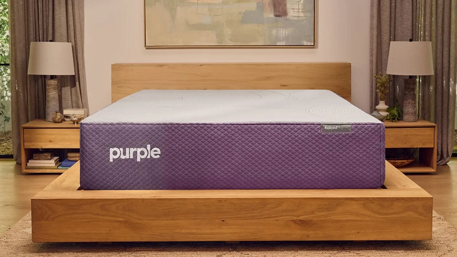 Purple RestorePlus hybrid mattress for hot sleepers who want grid cooling