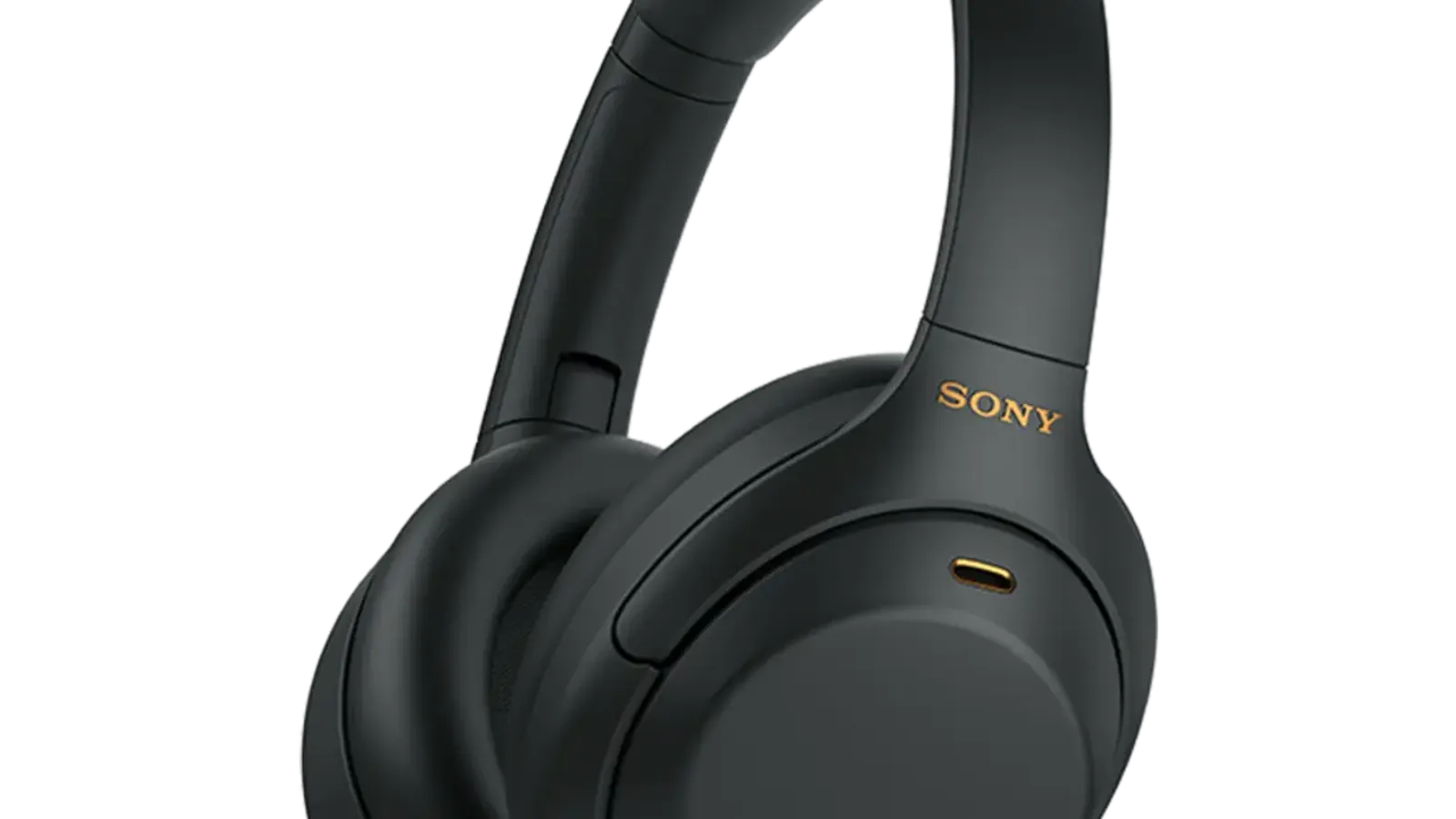 Sony WH-1000XM4 wireless noise-canceling headphones on stand
